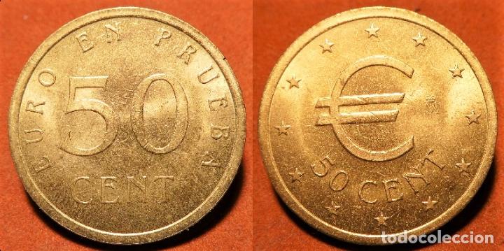 Euros: MONEDA DE 50 CENTIMOS CHURRIANA PRUEBA - Foto 1