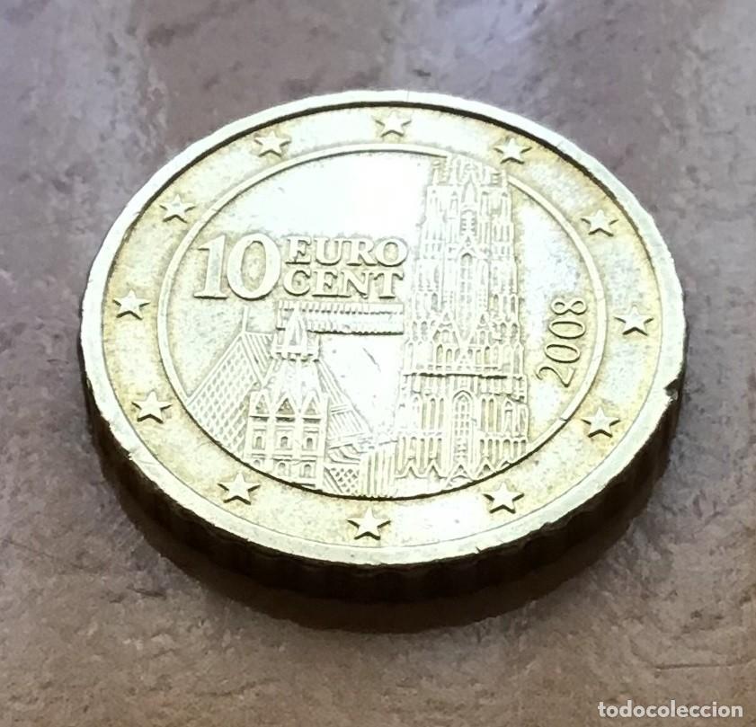 Euros: 10 c&eacute;ntimos de euro de Austria. A&ntilde;o 2008 - Foto 1
