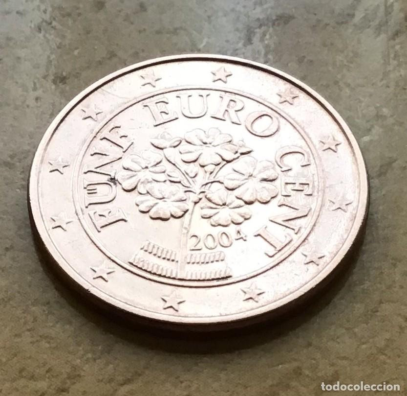 Euros: 5 c&eacute;ntimos de euro de Austria. A&ntilde;o 2004 - Foto 1