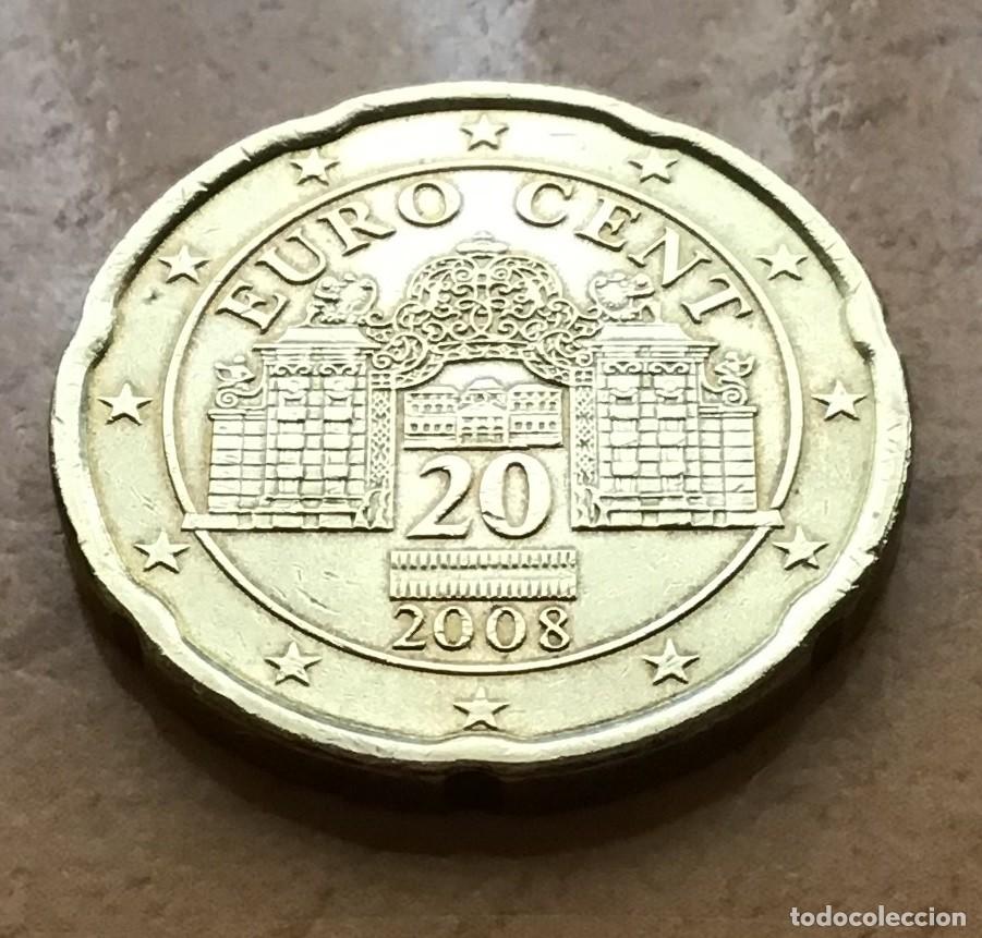 Euros: 20 c&eacute;ntimos de Euro de Austria. A&ntilde;o 2008 - Foto 1