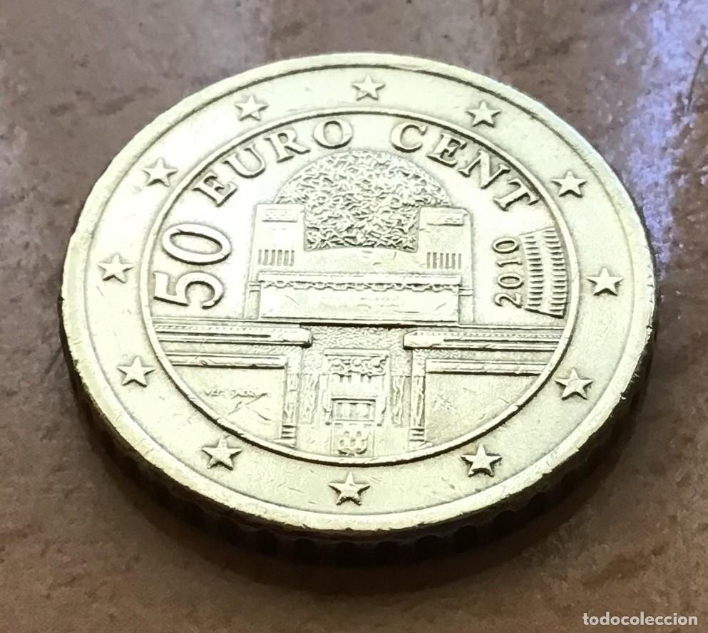 Euros: 50 c&eacute;ntimos de euro de Austria. A&ntilde;o 2010 - Foto 1