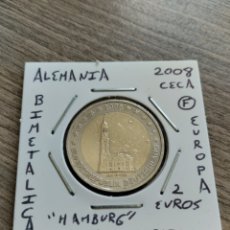 Euros: MONEDA 2 EUROS ALEMANIA AÑO 2008 CECA F HAMBURG ( OJO, MAPA ANTIGUO) MBC ENCARTONADA. Lote 402365464