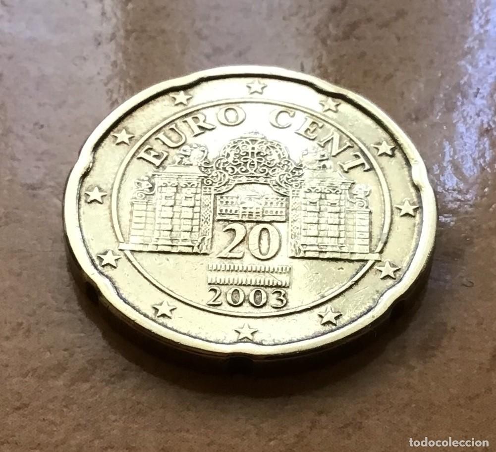 Euros: 20 c&eacute;ntimos de euro de Austria. A&ntilde;o 2003 - Foto 1