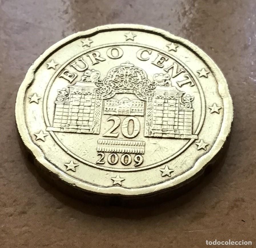 Euros: 20 c&eacute;ntimos de euro de Austria. A&ntilde;o 2009 - Foto 1