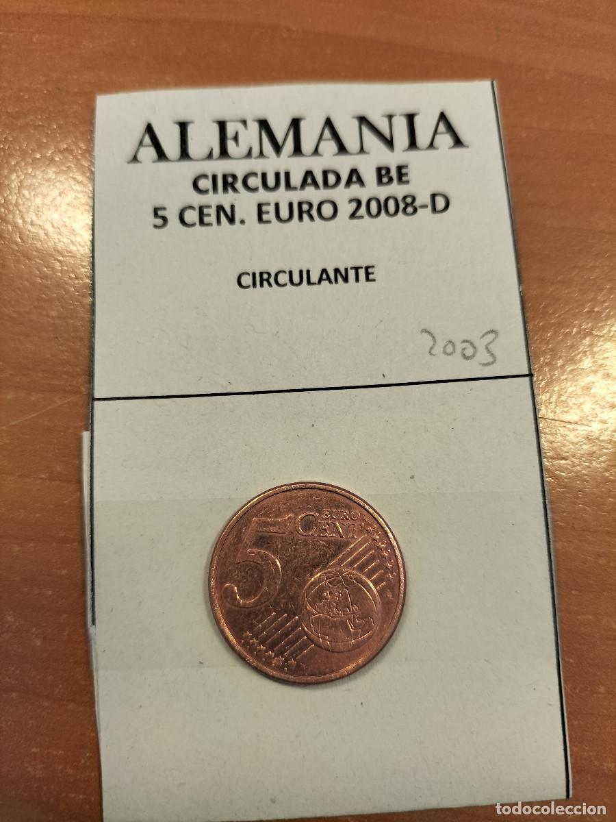 Euros: 10-02003-ALEMANIA 5 CENT &euro; - 2008-D - Foto 2