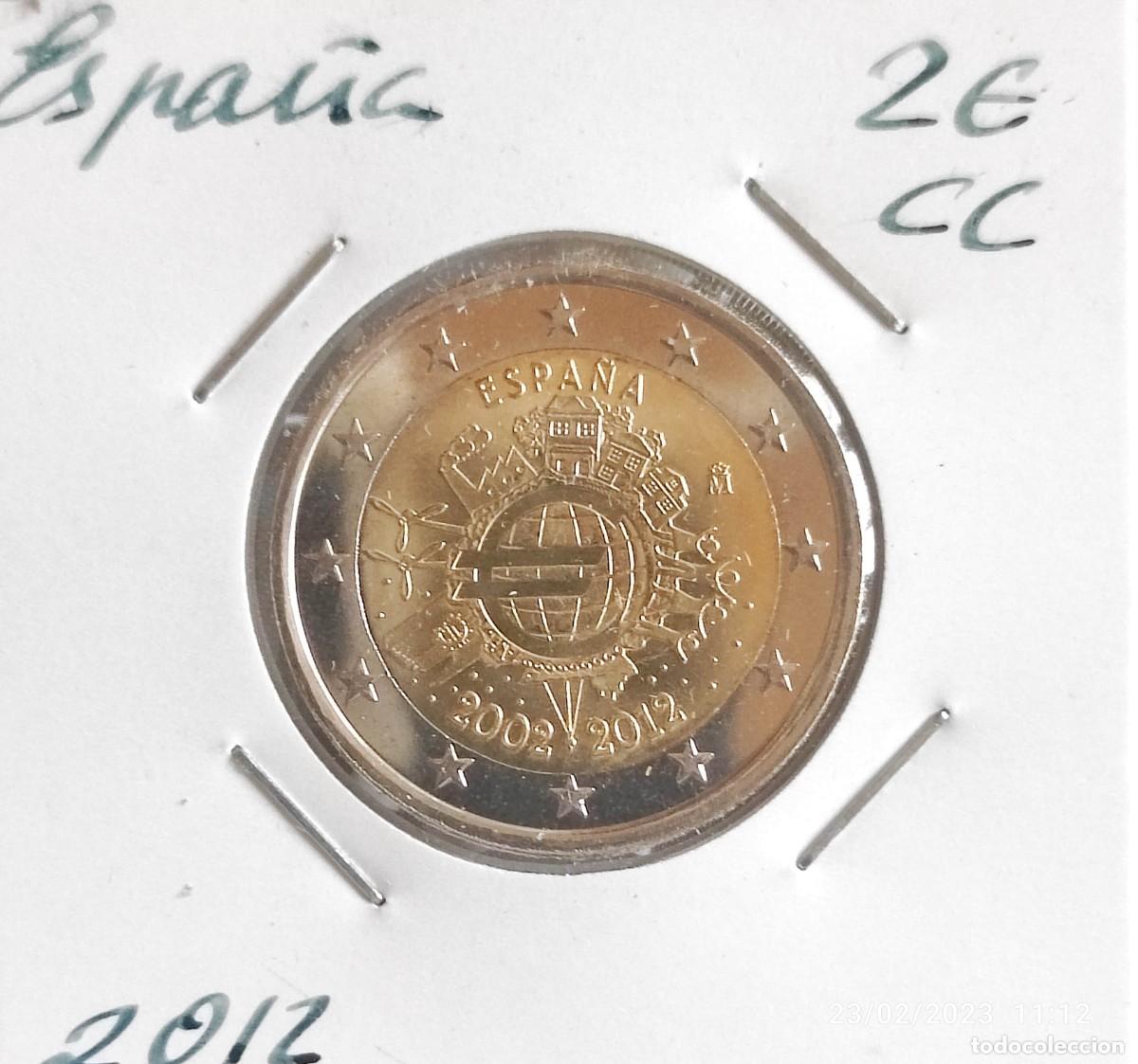 Euros: Moneda de 2&euro; cc, Espa&ntilde;a 2012, TYE, SC - Foto 1