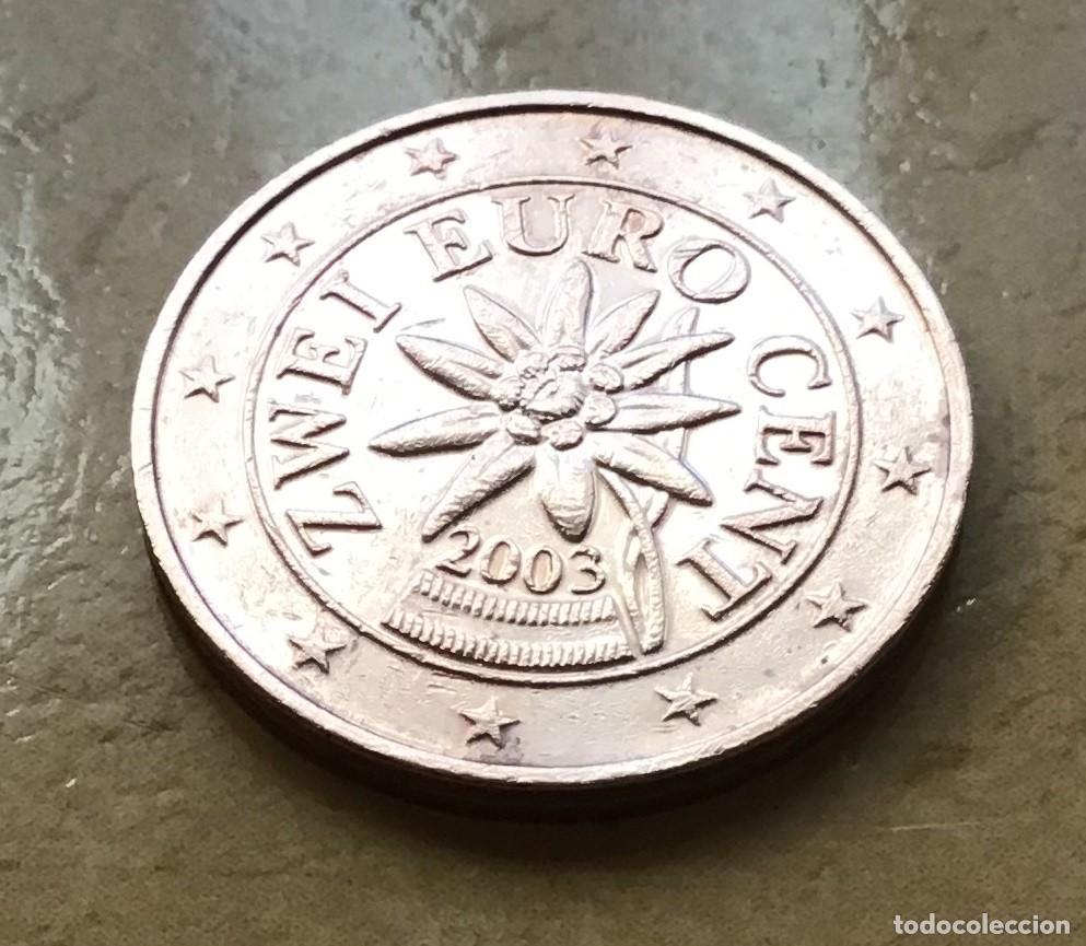 Euros: 2 c&eacute;ntimos de euro de Austria. A&ntilde;o 2003 - Foto 1