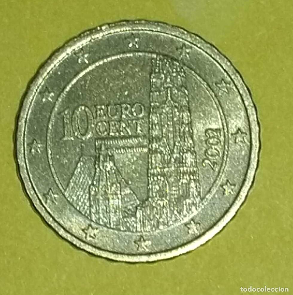 Euros: moneda de 10 c&eacute;ntimos Austria 2002 - Foto 3