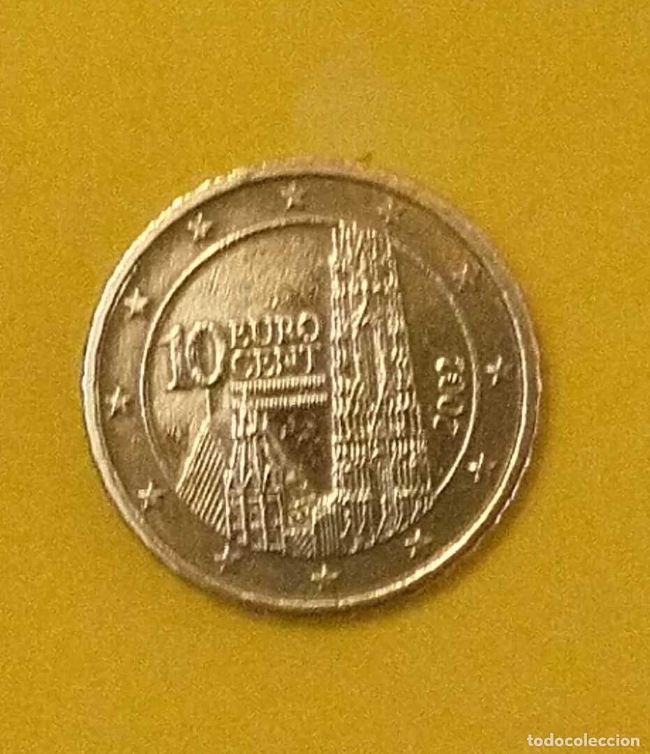 Euros: moneda de 10 c&eacute;ntimos Austria 2002 - Foto 2