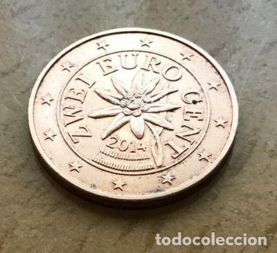 Euros: 2 c&eacute;ntimos de euro de Austria. A&ntilde;o 2014 - Foto 1