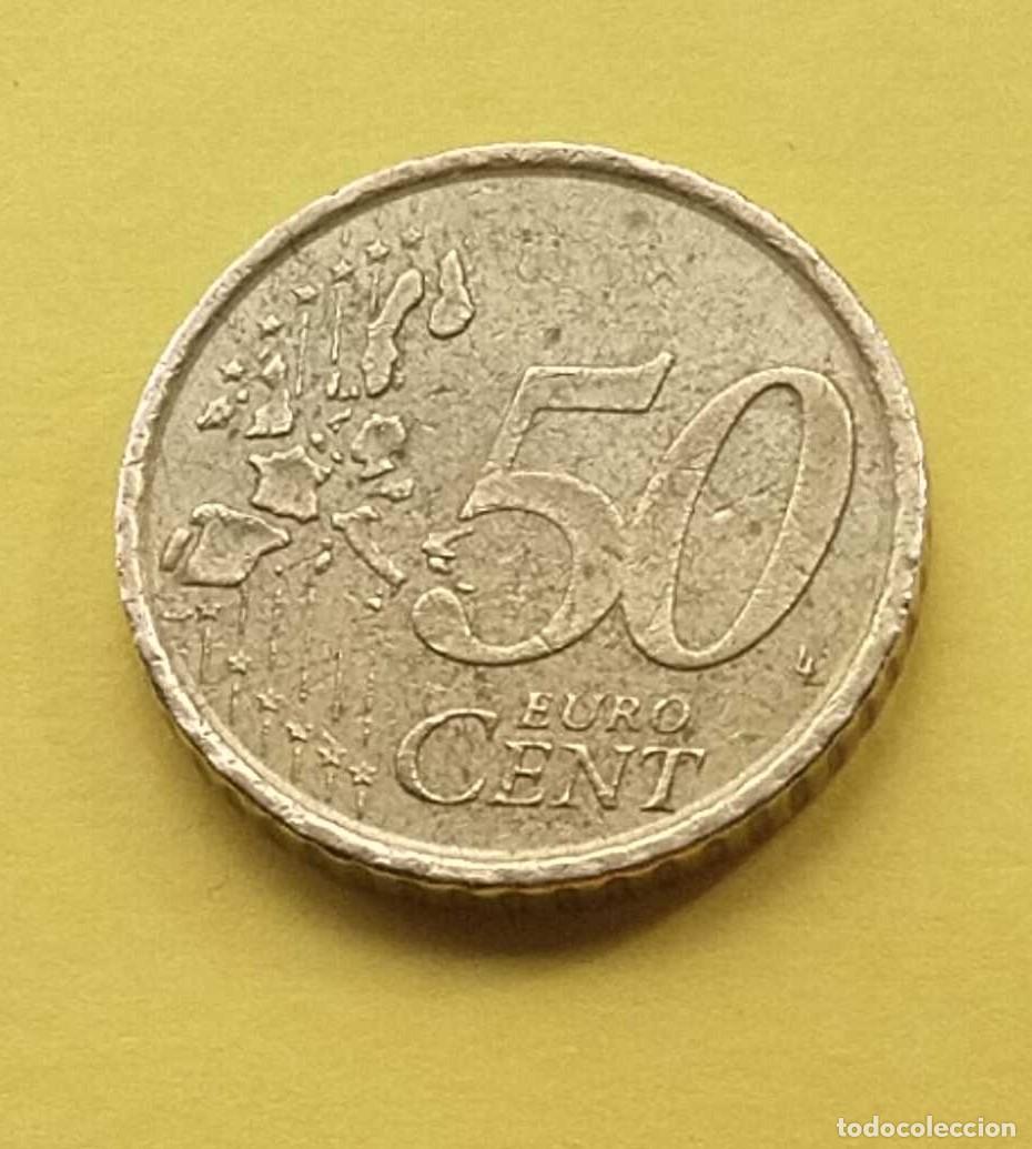 Euros: 50 c&eacute;ntimos Espa&ntilde;a 1999 - Foto 2