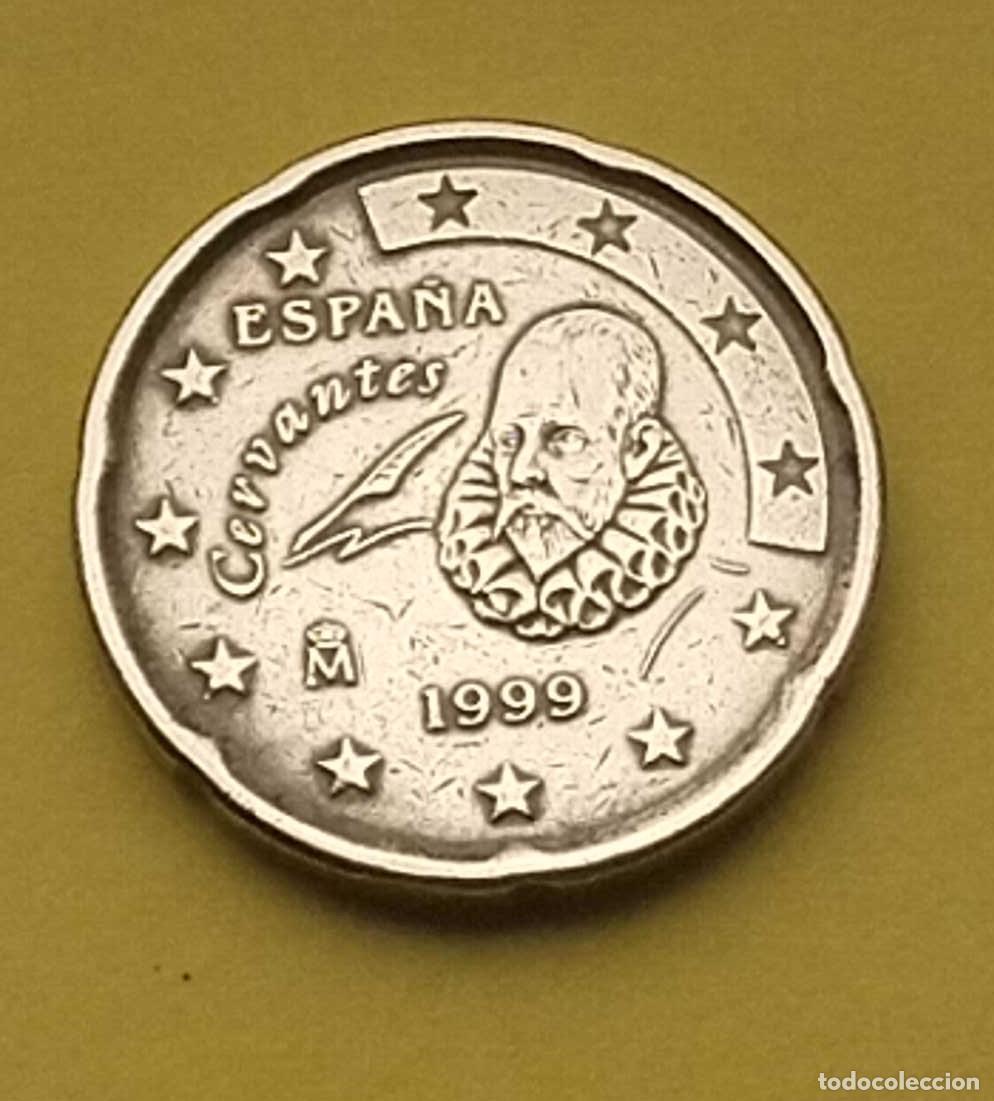 Euros: moneda 20 c&eacute;ntimos Espa&ntilde;a 1999 - Foto 2