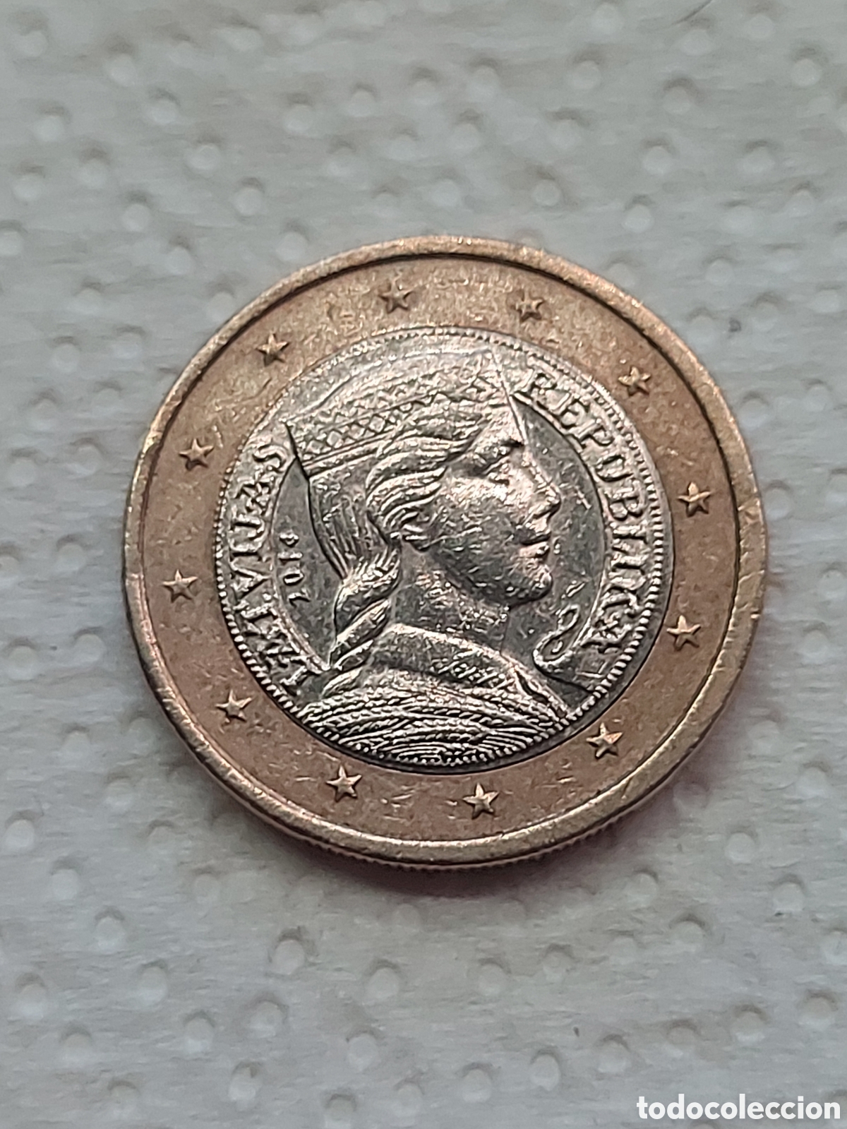 2014 * 1 euro Letonia joven letona - Mynumi