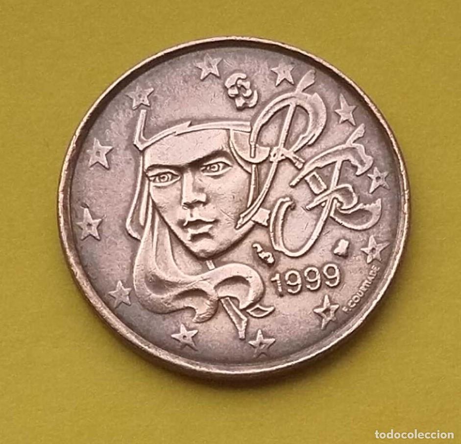 Euros: moneda 5 c&eacute;ntimos Francia 1999 - Foto 2