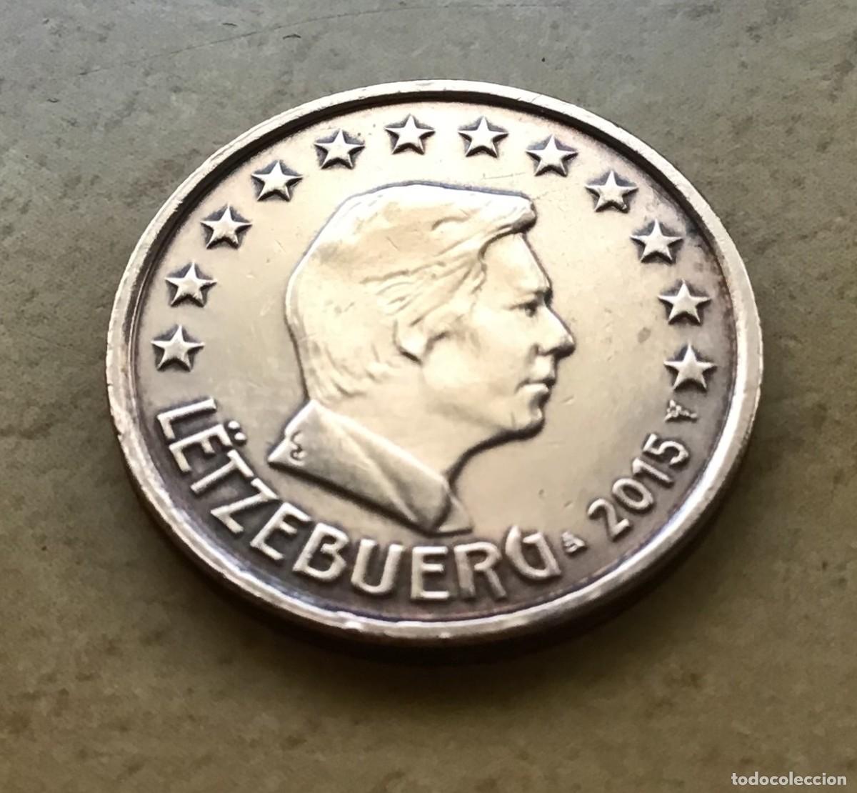 Euros: 2 c&eacute;ntimos de euro de Luxemburgo. A&ntilde;o 2015