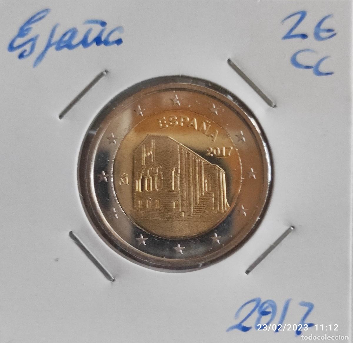 Euros: Moneda de 2&euro; cc, Espa&ntilde;a 2017, Oviedo, SC