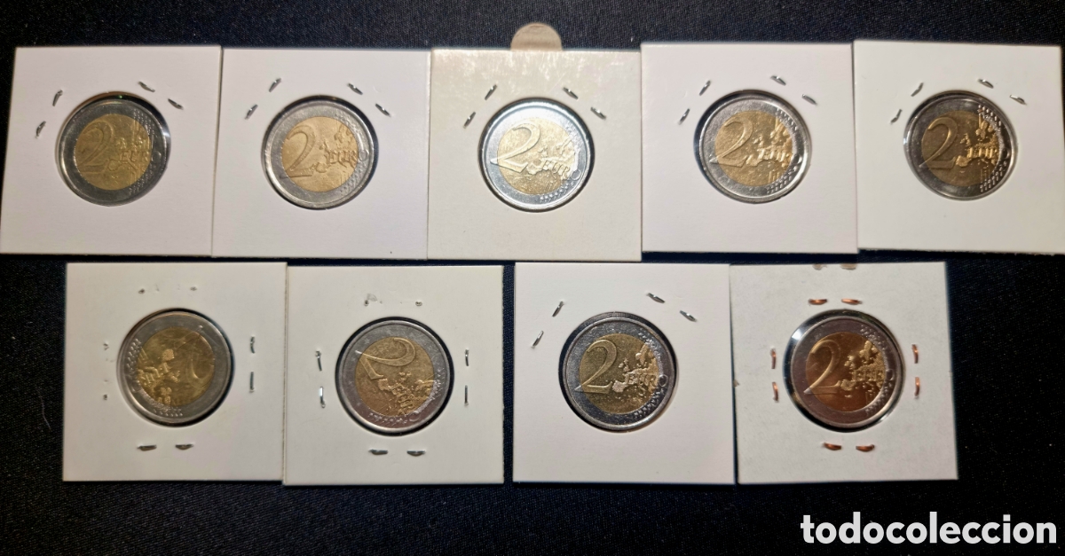 Euros: 9 monedas 2&euro; conmemorativas Espa&ntilde;a - Foto 2