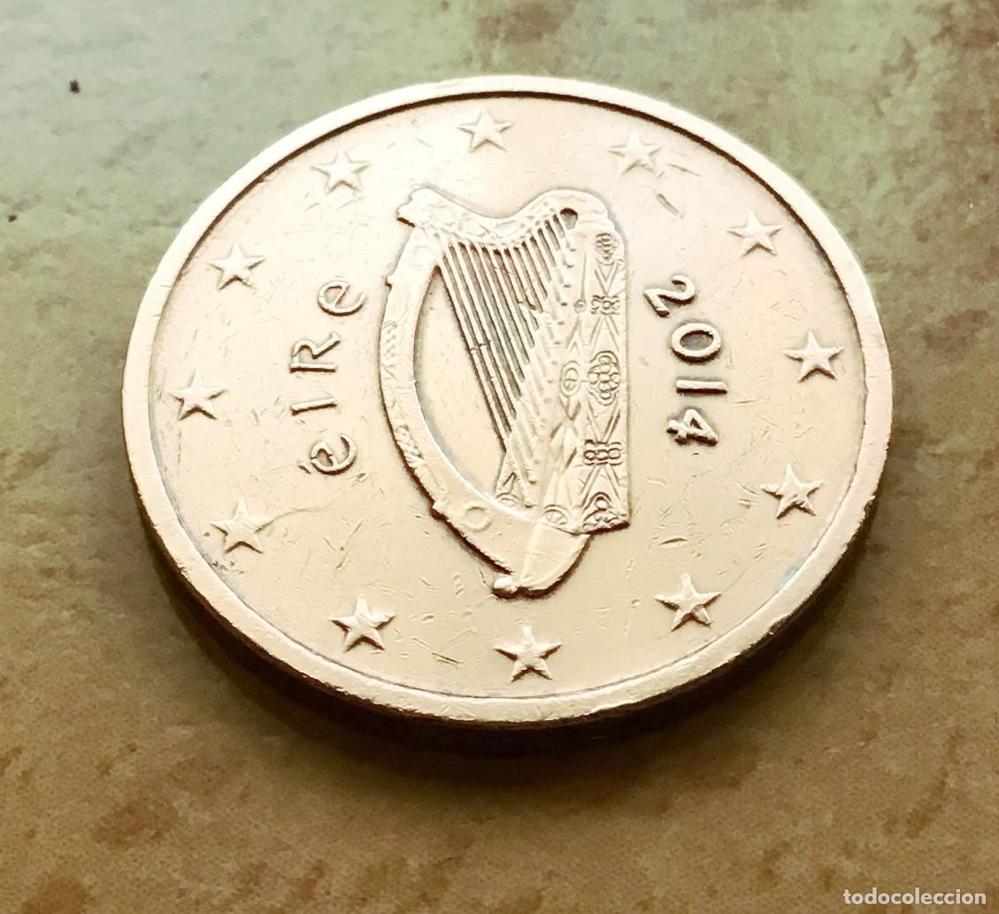 Euros: 2 c&eacute;ntimos de euro de Irlanda. A&ntilde;o 2014