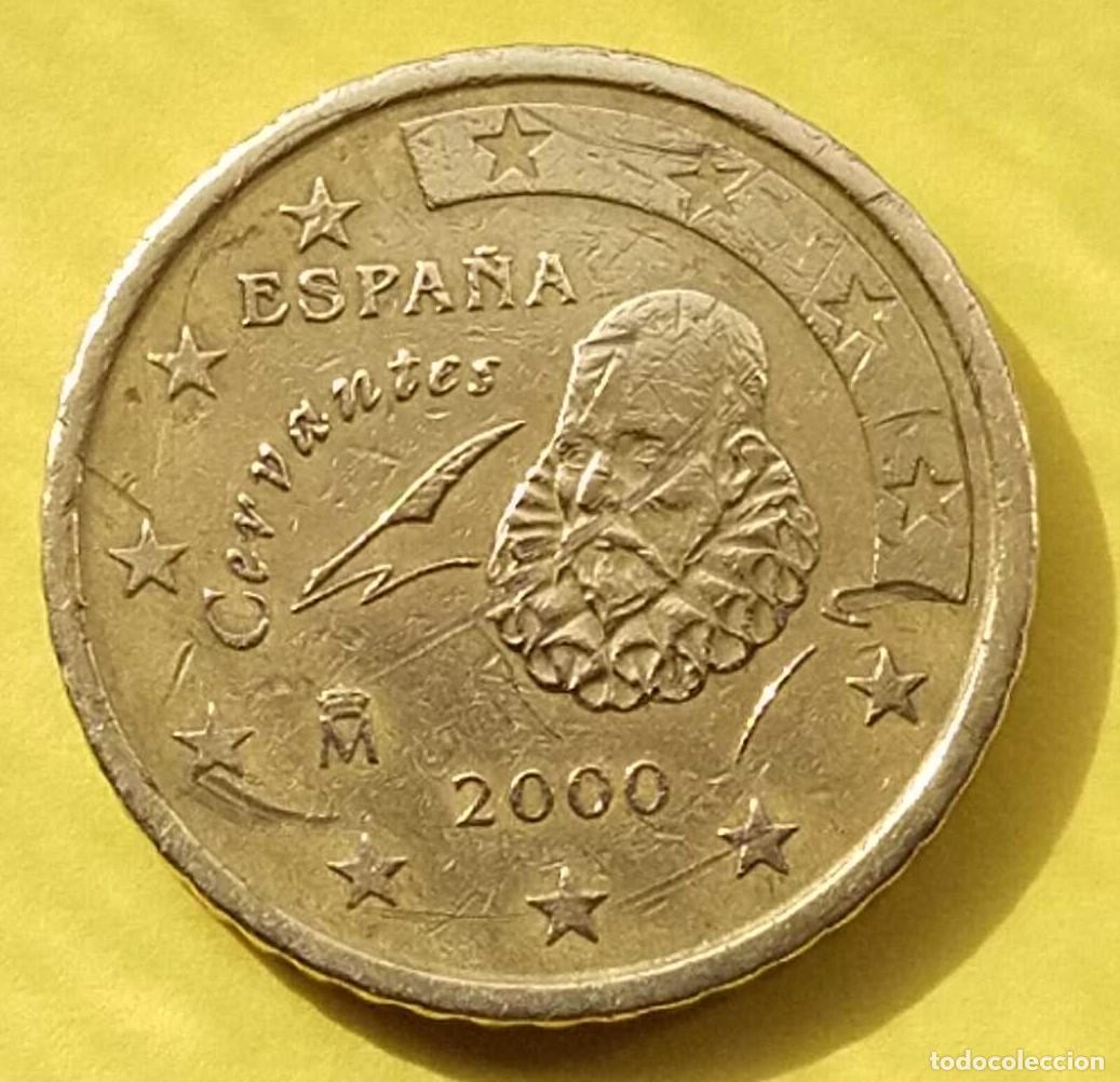 Euros: moneda 50 c&eacute;ntimos Espa&ntilde;a 2000 (fallos de acu&ntilde;aci&oacute;n) - Foto 1