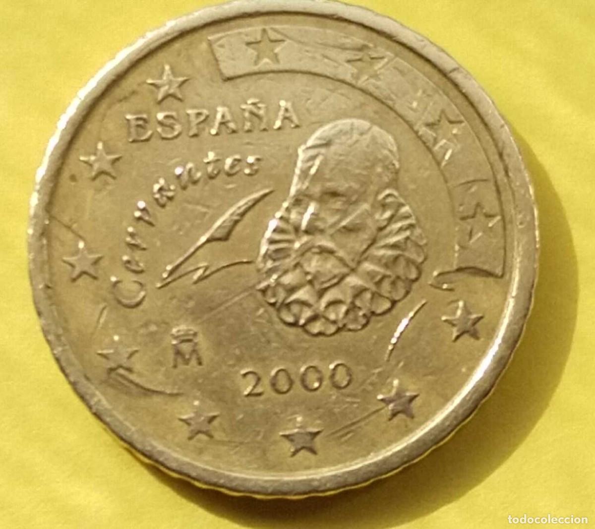 Euros: moneda 50 c&eacute;ntimos Espa&ntilde;a 2000 (fallos de acu&ntilde;aci&oacute;n) - Foto 3