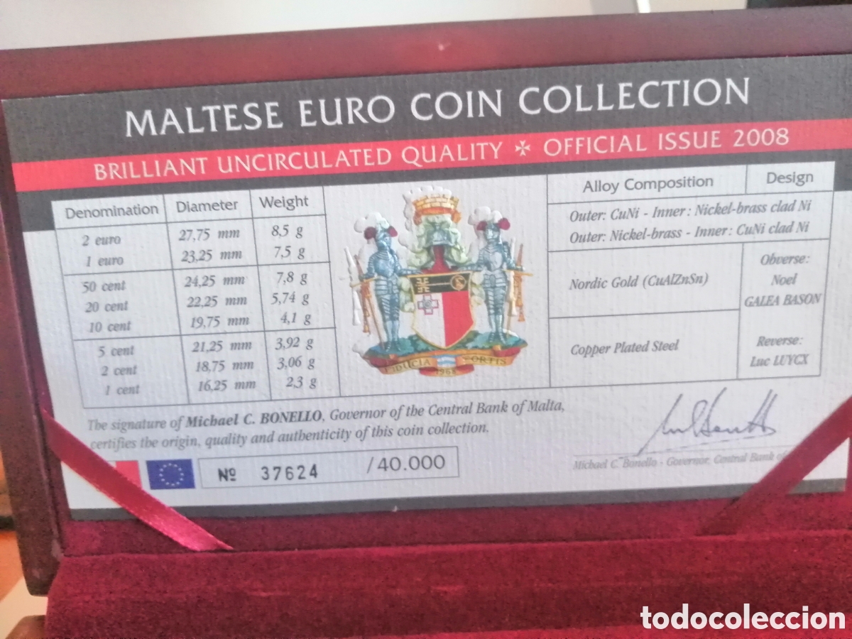 Euros: MALTA 2008. PROOF. SERIE 8 VALORES - Foto 2