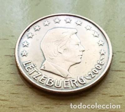 Euros: 5 c&eacute;ntimos de euro de Luxemburgo. A&ntilde;o 2008