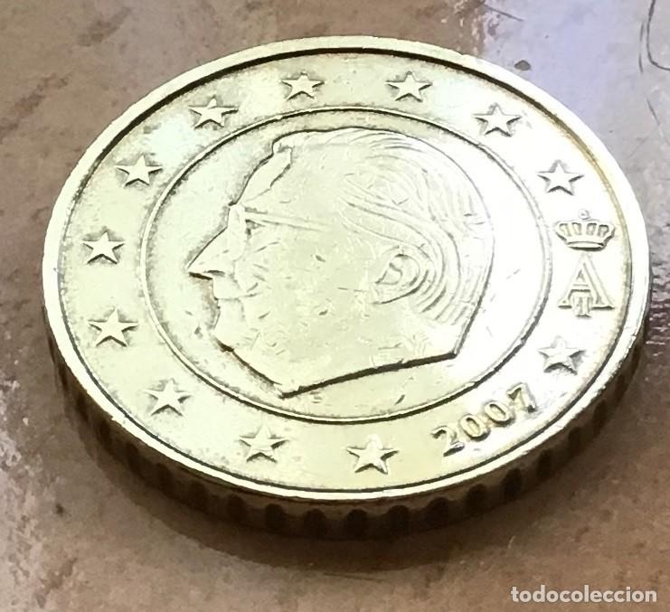 Euros: 50 c&eacute;ntimos de euro de B&eacute;lgica. A&ntilde;o 2007