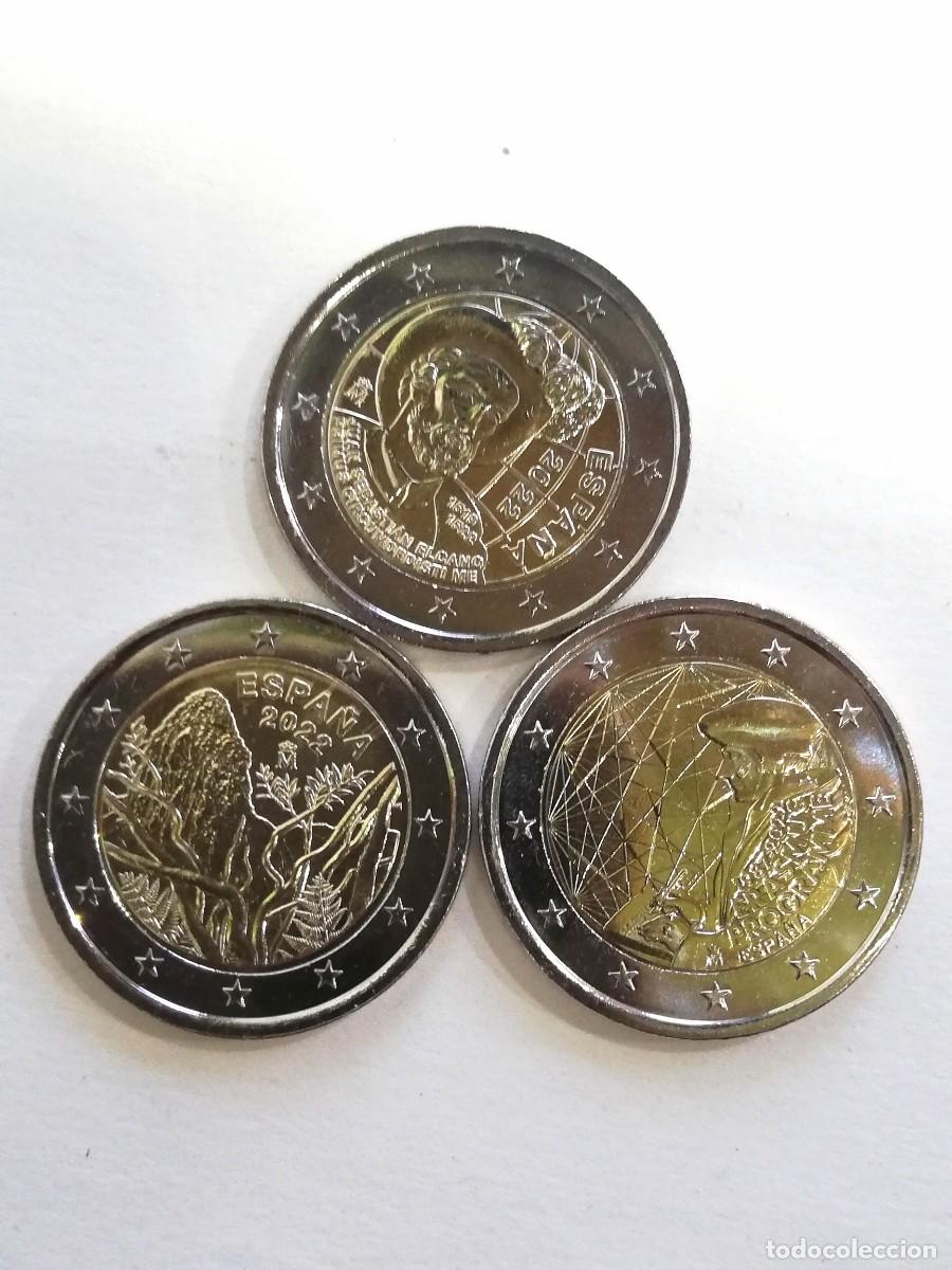 Euros: Lote 3 monedas de 2 &euro; sin circular Espa&ntilde;a 2022 - Foto 1