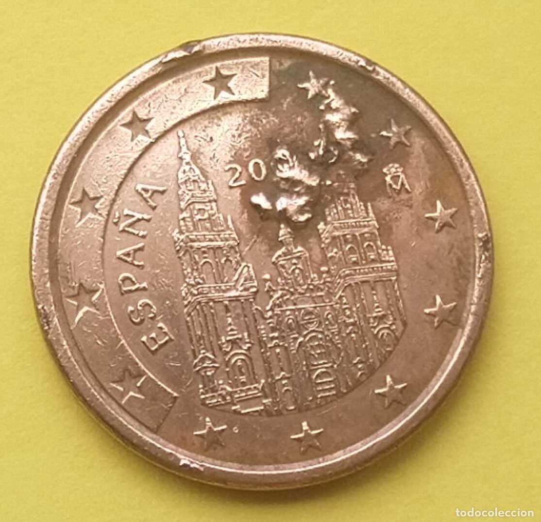 Euros: moneda 5 c&eacute;ntimos Espa&ntilde;a (exceso de material) - Foto 1