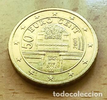 Euros: 50 c&eacute;ntimos de euro de Austria. A&ntilde;o 2007