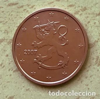 Euros: 2 c&eacute;ntimos de euro de Finlandia. A&ntilde;o 2007 (EBC)