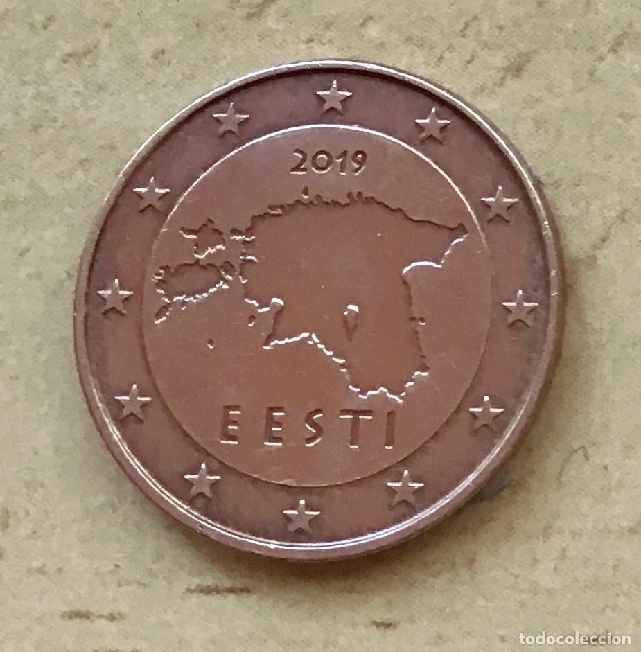 Euros: 1 c&eacute;ntimo de euro de Estonia. A&ntilde;o 2019