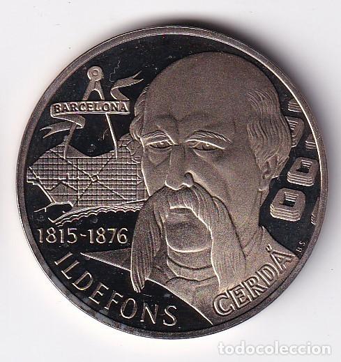 Euros: MONEDA DE 5 ECU DE ILDEFONS CERDA DEL A&Ntilde;O 1996 - Foto 1