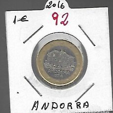 Euros: N. 92 MONEDA ANDORRA 1 € AÑO 2016 LA QUE VES
