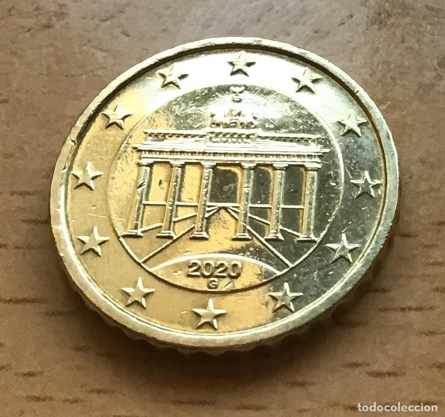 Euros: 10 c&eacute;ntimos de euro de Alemania. A&ntilde;o 2020 ceca G
