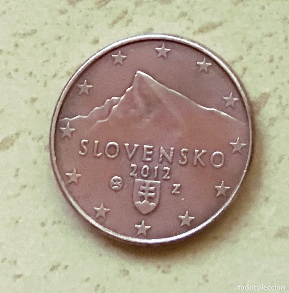 Euros: 1 c&eacute;ntimo de euro de Eslovaquia. A&ntilde;o 2012