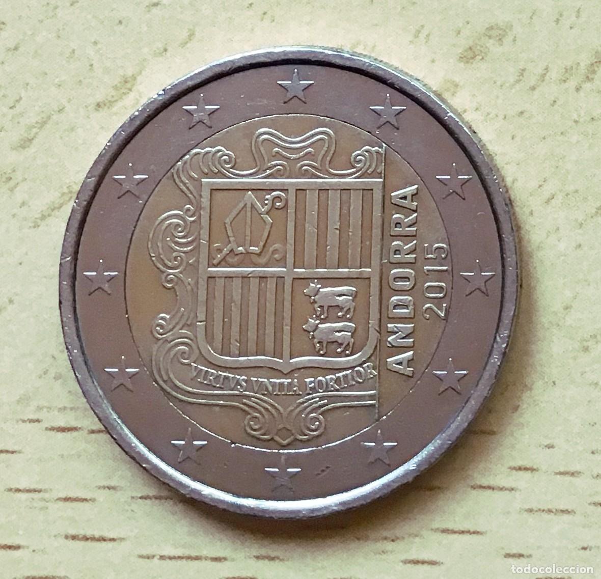 Euros: 2 euros de Andorra. A&ntilde;o 2015