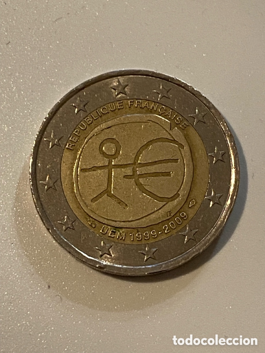 Euros: Moneda 2 &euro; UEM 1999 2009 REPUBLICA FRANCESA - Foto 1