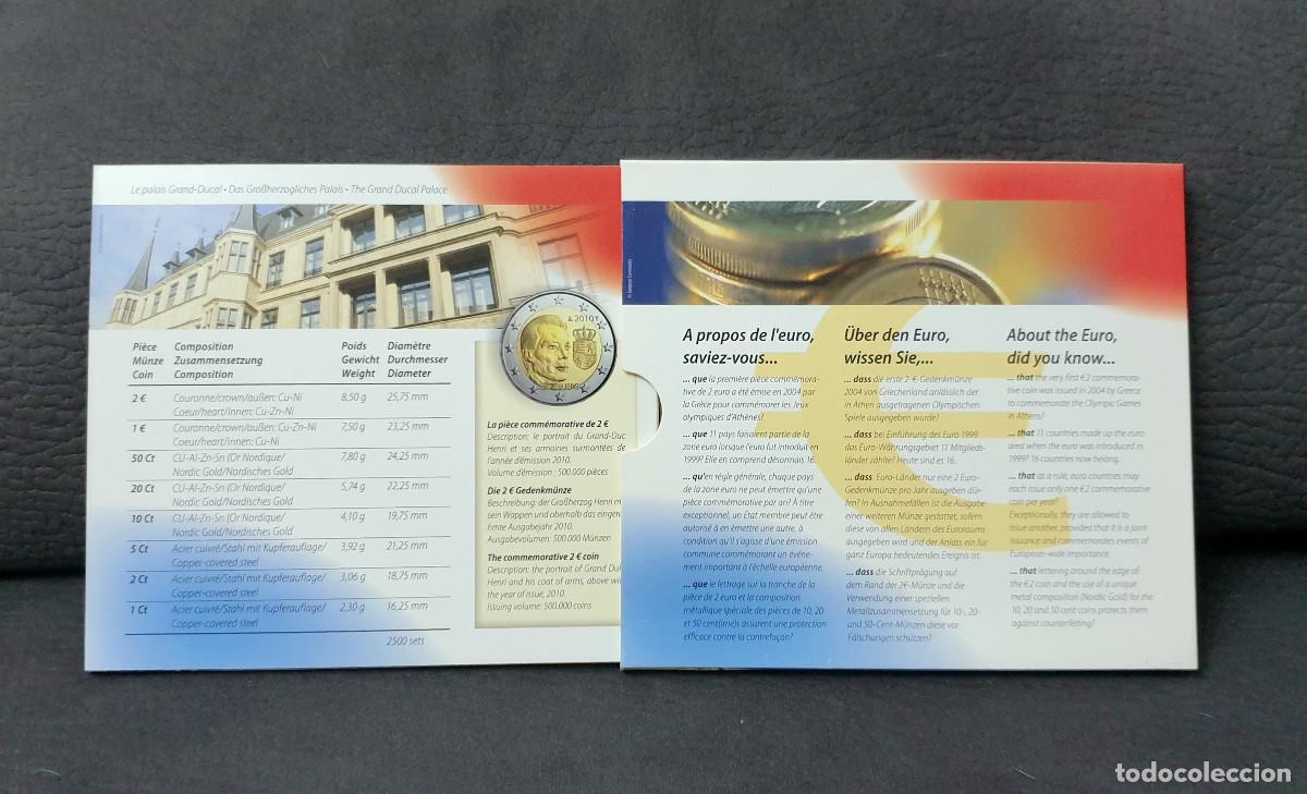 Euros: Luxemburgo 2010 cartera 9 monedas - Foto 2