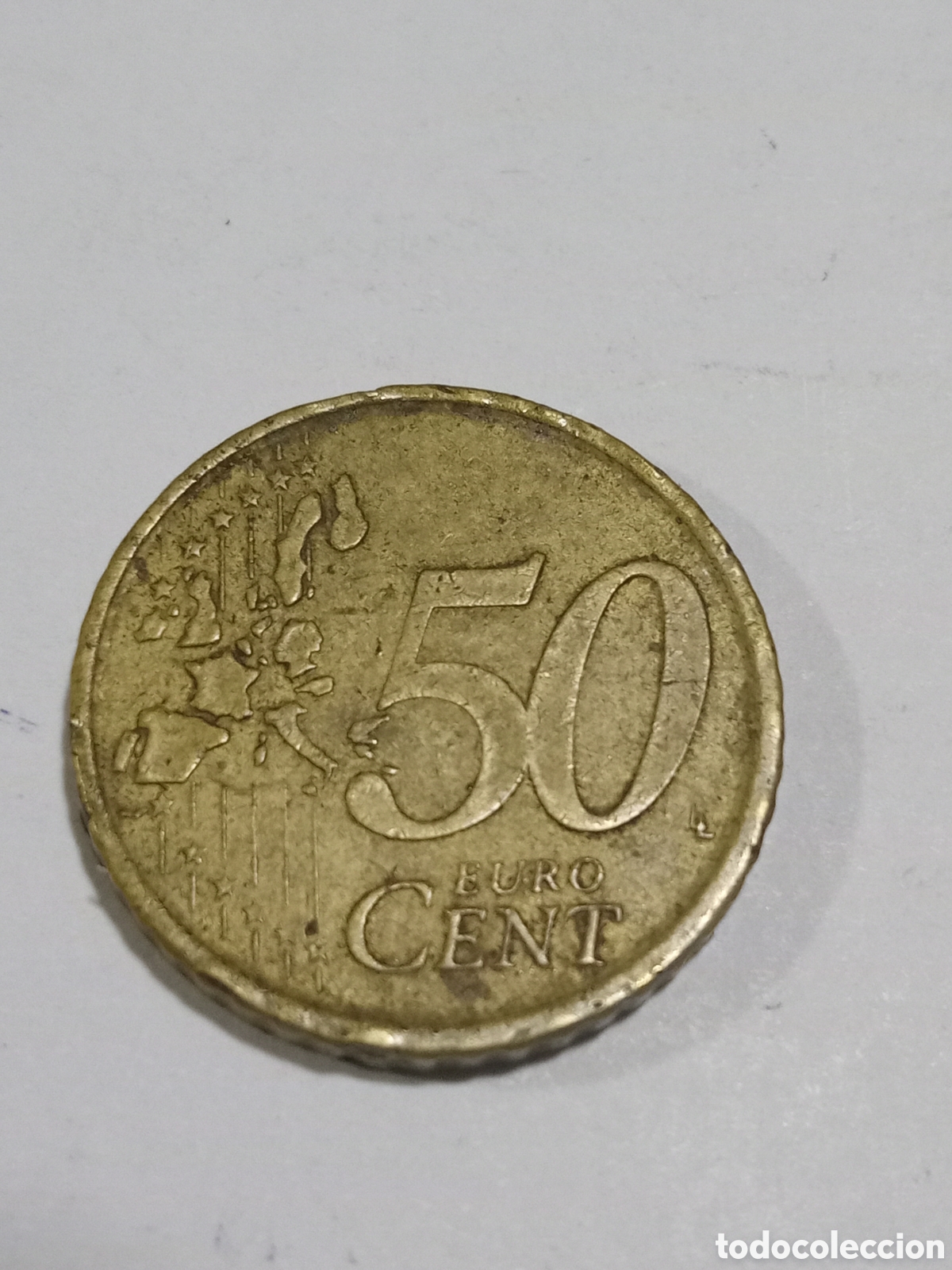 Euros: Error 50 c&eacute;ntimo 2001 Espa&ntilde;a muy Rara - Foto 3