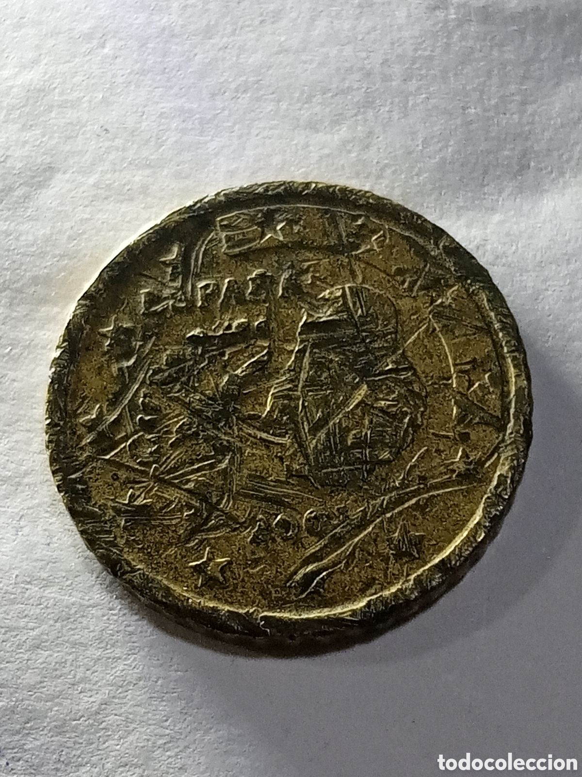 Euros: Error 50 c&eacute;ntimo 2001 Espa&ntilde;a muy Rara - Foto 1