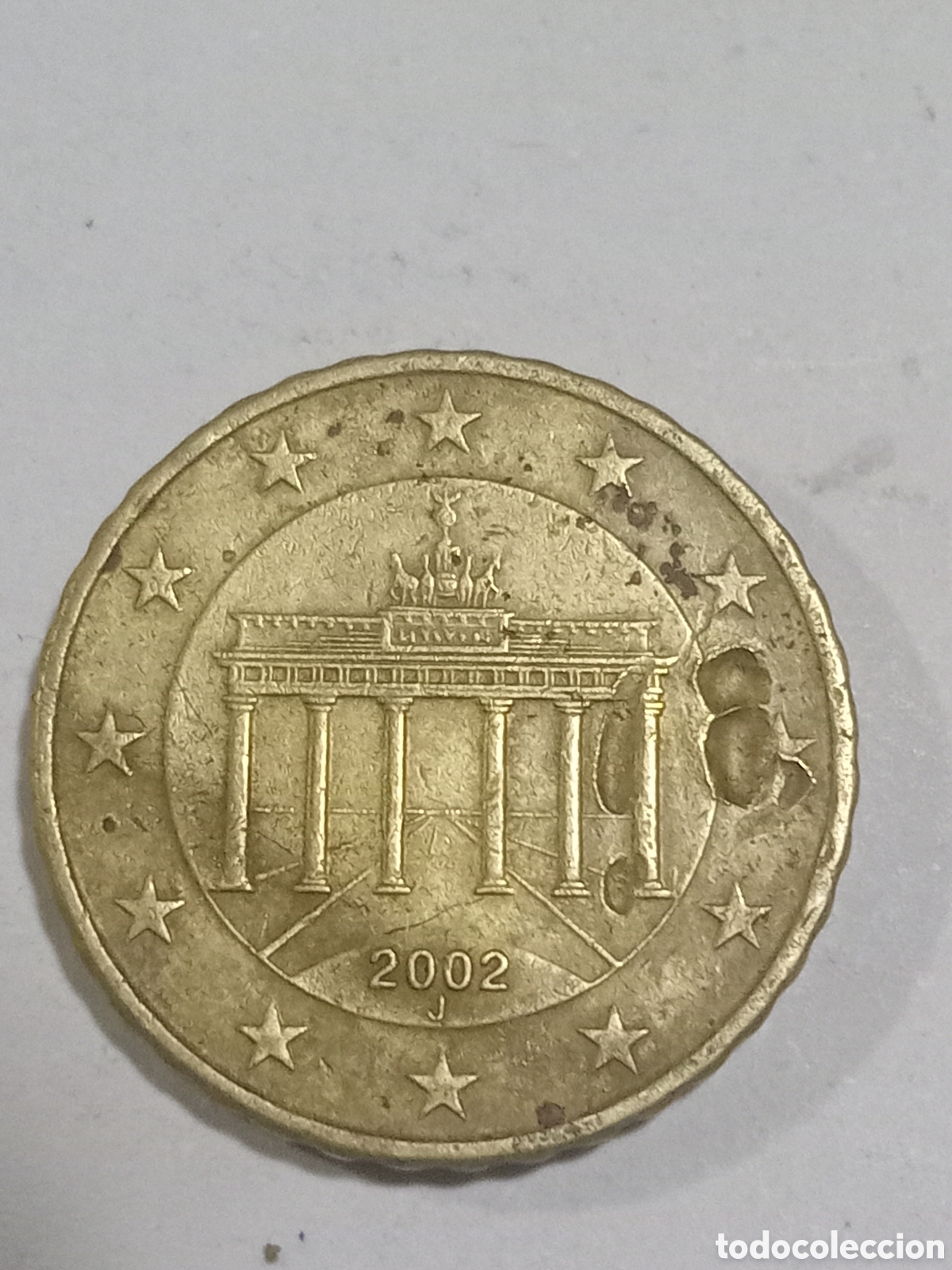 Euros: Error 10 c&eacute;ntimo J 2002 Alemania Rara - Foto 3