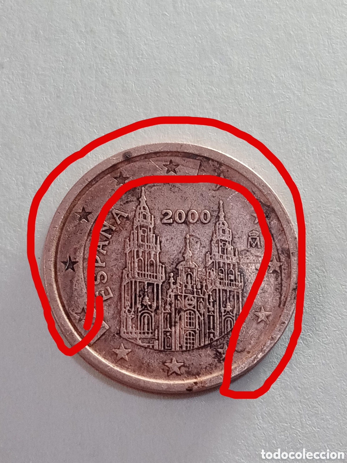Euros: 2 c&eacute;ntimo 2000 error Espa&ntilde;a - Foto 2
