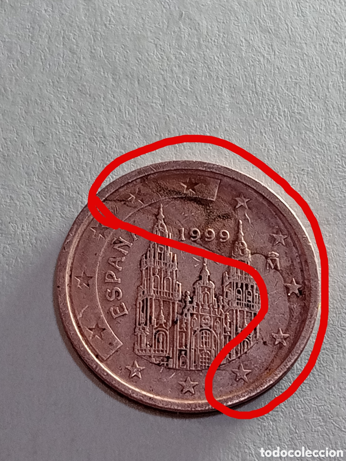 Euros: 2 c&eacute;ntimo 1999 error Espa&ntilde;a - Foto 2
