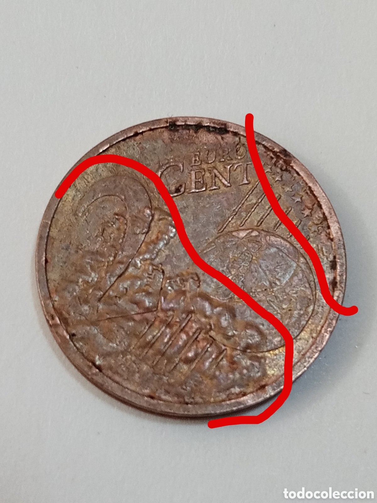 Euros: 2 euro cent error Francia 2006 - Foto 1