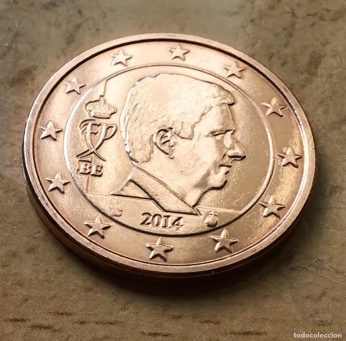 Euros: 5 c&eacute;ntimos de euro de B&eacute;lgica. A&ntilde;o 2014