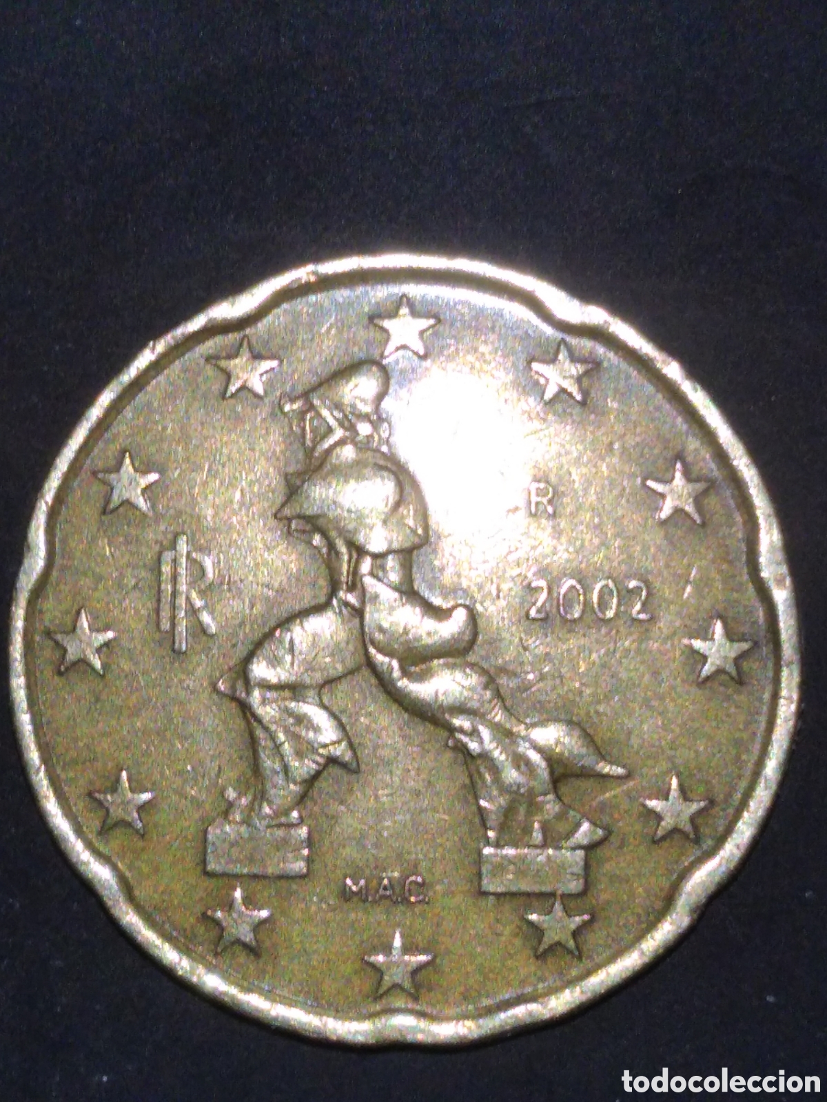 Euros: 20 c&eacute;ntimos italia 2002 - Foto 1