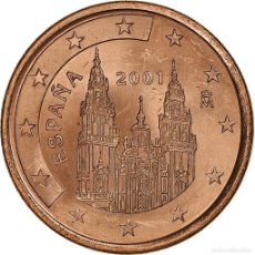 Euros: [#1250795] ESPAÑA, JUAN CARLOS I, 5 EURO CENT, 2001, MADRID, SC, COBRE CHAPADO EN ACERO