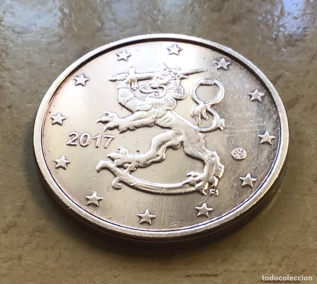 Euros: 5 c&eacute;ntimos de euro de Finlandia. A&ntilde;o 2017