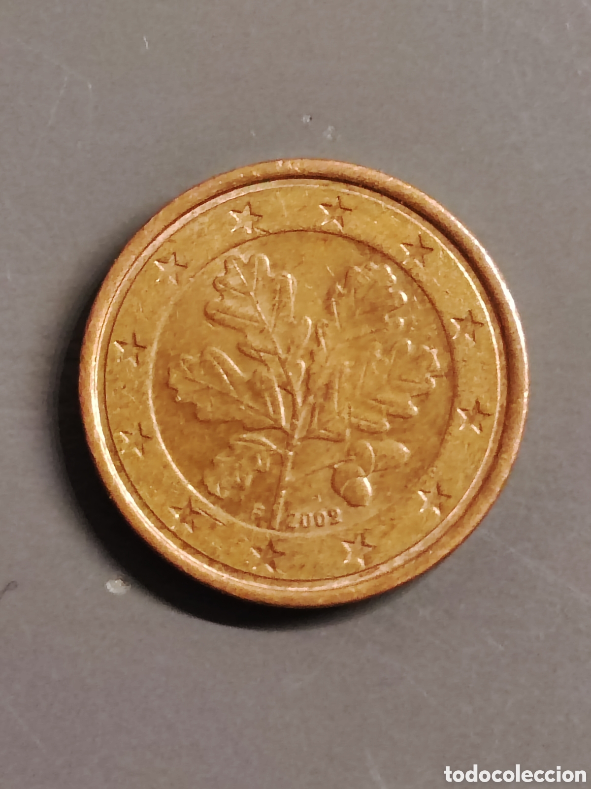 Euros: Moneda coleccionable 1 c&eacute;ntimo 2002 Alemania error acunaccion - Foto 3